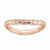 Sterling Silver Polished Pink-plate Wave Ring