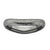 Sterling Silver Polished Black-plate Wave Ring