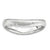Sterling Silver Polished Rhodium-plate Wave Ring
