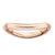 Sterling Silver Polished Pink-plate Wave Ring