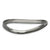 Sterling Silver Polished Black-plate Wave Ring