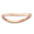 Sterling Silver Polished Pink-plate Wave Ring