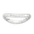 Sterling Silver Polished Rhodium-plate Wave Ring