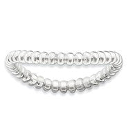 Sterling Silver Polished Rhodium-plate Wave Ring