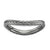 Sterling Silver Polished Black-plate Wave Ring