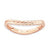 Sterling Silver Polished Pink-plate Wave Ring