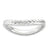 Sterling Silver Polished Rhodium-plate Wave Ring