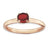 Sterling Silver Garnet Pink-plated Ring