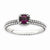 Sterling Silver Checker-cut Rhodolite Garnet Antiqued, Size 8, Jewelry Ring