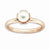Sterling Silver White Pearl Pink-plated Ring