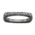 Sterling Silver Polished Black-plate Square Ring