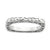 Sterling Silver Polished Rhodium-plate Square Ring