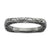 Sterling Silver Polished Black-plate Square Ring