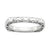 Sterling Silver Polished Rhodium-plate Square Ring