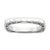Sterling Silver Polished Rhodium-plate Square Ring