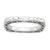 Sterling Silver Polished Rhodium-plate Square Ring