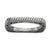 Sterling Silver Polished Black-plate Square Ring