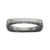 Sterling Silver Polished Black-plate Square Ring