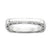 Sterling Silver Polished Rhodium-plate Square Ring