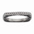 Sterling Silver Polished Black-plate Square Ring