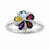Sterling Silver Gemstone & Diamond Ring