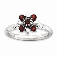 Sterling Silver Garnet Ring