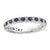 Sterling Silver Polished Created Sapphire & Diamond Ring