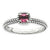 Sterling Silver Checker-cut P. Tourmaline Antiqued Ri, Size 7, Jewelry Ring