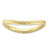 Sterling Silver Polished Gold Plated Wave Ring