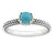 Sterling Silver & 14k Yellow Gold Turquoise Antiqued Ring