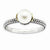 Sterling Silver & 14k 7.0-7.5mm White Pearl Ring