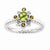 Sterling Silver Peridot, Citrine & Diamond Stackable Ring