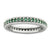 Sterling Silver Polished Created Emerald Eternity Rin, Size 7, Jewelry Ring