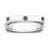Sterling Silver Polished Created Emerald Square Ring