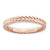18k Rose Gold Plated Sterling SilverDomed Ring