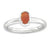 Sterling Silver Red Agate Polished Ring
