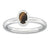 Sterling Silver Tiger's Eye Polished Ring