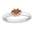 Sterling Silver & 14k Yellow Gold Red Agate Polished Ring