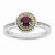 Sterling Silver & 14k Yellow Gold Rhodolite Garnet Ring