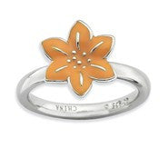 Sterling Silver Gladiolus Ring