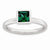 Sterling Silver Square May Swarovski Ring