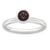Sterling Silver High 5mm January Swarovski Ring