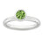 Sterling Silver High 5mm August Swarovski Ring