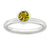 Sterling Silver High 5mm November Swarovski Ring