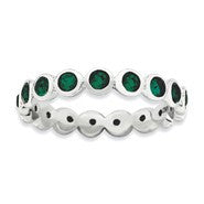 Sterling Silver May Swarovski Ring