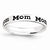 Sterling Silver Polished Enameled Mom Ring