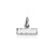 Small Diamond-cut #Top Charm in Sterling Silver