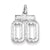 Sterling Silver Small Diamond-cut #00 Charm hide-image