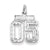 Sterling Silver Small Diamond-cut #05 Charm hide-image
