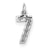 Sterling Silver Small Diamond-cut #7 Charm hide-image